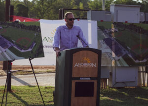 A Man Addressing the Anderson Concession Image